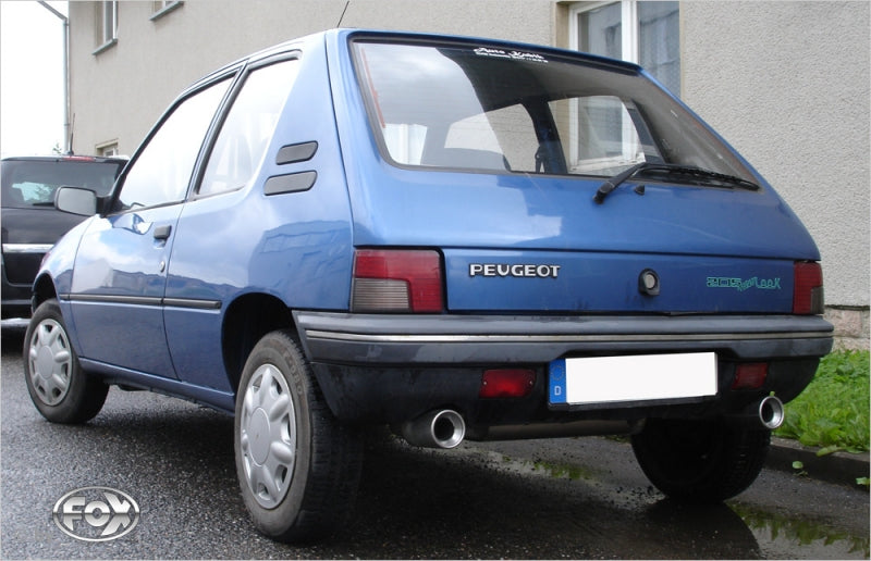 Peugeot 205 - Fox Duplex Performance Auspuff Quer